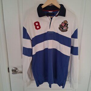 Vintage 90’s Tommy Hilfiger Rugby Polo Shirt Men's Size Large Y2K Embroidered